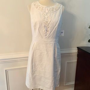 Milly Size 10 NEW Embellished Ivory Dress